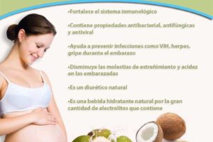 beneficios del coco durante el embarazo